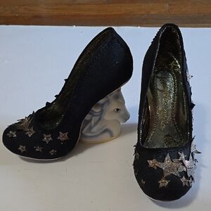 Black Star-Embellished Unicorn Heels